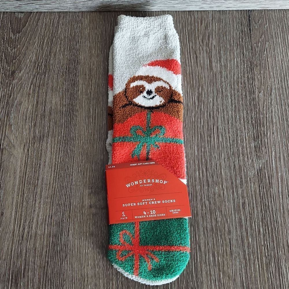 Wondershop Women's Super Soft Sloth Cozy Crew Socks 4-10 Shoe Size